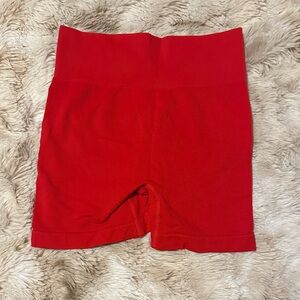 Vibrant Red Women's Bike Shorts